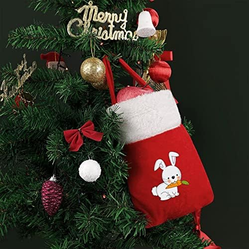 Заек се Поставя В Чанта Луксозен Коледна Торбичка за Празнична украса
