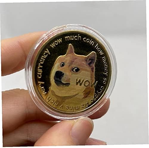 Позлатени Възпоменателни Монети Dogecoin с Хубаво Шарките на Кучета за Събиране на Подаръци, Подаръци за Приятели