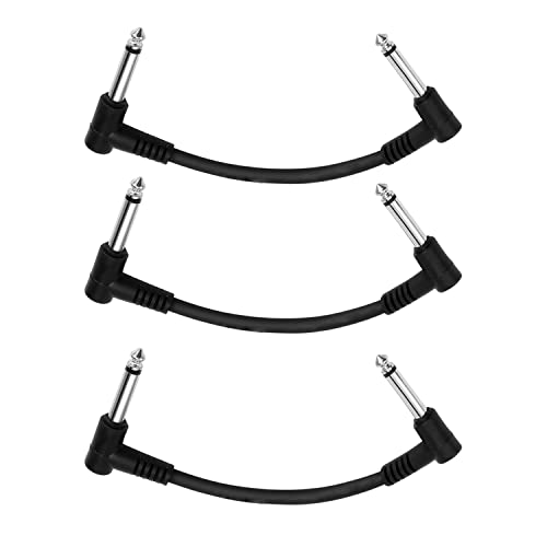 SDYQD Китара кабел за свързване, 3 комплекта кабели за педалите китарни ефекти, Сверхгибкий кабел за педали ефекти