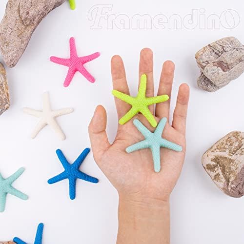 Framendino, 30 Парчета Морска Звезда от Смола, Боядисана Морска Звезда от Изкуствена Смола Морска звезда за Плажната Тематични