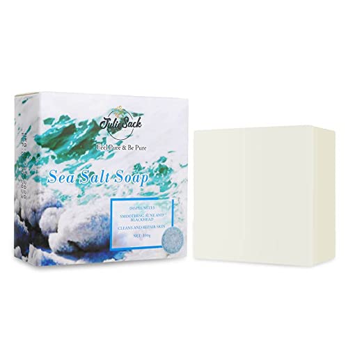 JulieSack Естествен Органичен сапун с Морска сол и Етерично масло, Ръчно изработени От Козе мляко За Беля |