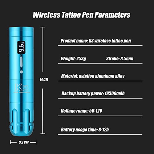 Дръжка за татуировки YILONG, Ротационната Машина за татуировки с wi-fi двигател без ядро с капацитет 18500 ма, Ротационната