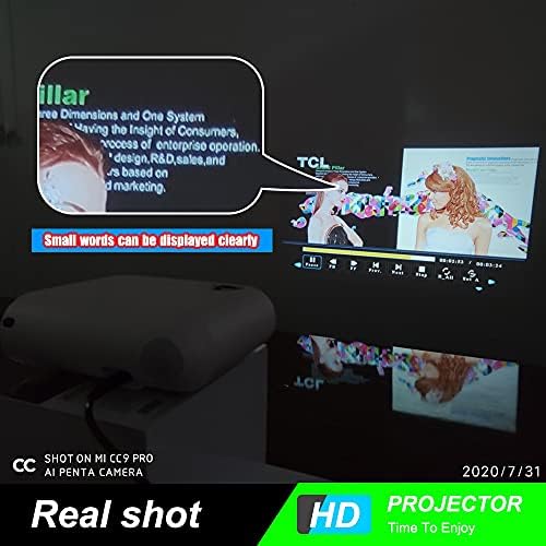 Мини проектор CLGZS P62 4000 Лумена, поддържа резолюция 1920 * 1080P Led видео проектор за огледало мобилен телефон