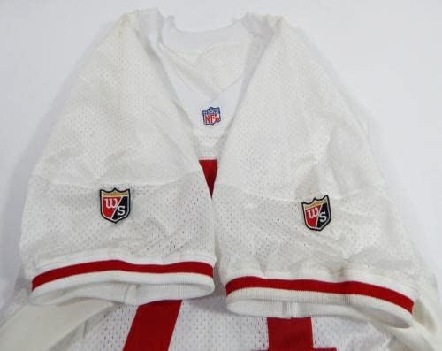 1995 San Francisco 49ers 71 Game Пуснати на Бялата Фланелка 52 07 - Използваните тениски За игри NFL Без подпис