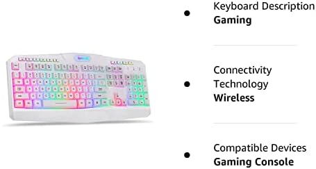 Детска клавиатура Redragon K503 led RGB, Мултимедийни Клавиши, Тиха USB-клавиатура с поставка за китката за игри на КОМПЮТЪР