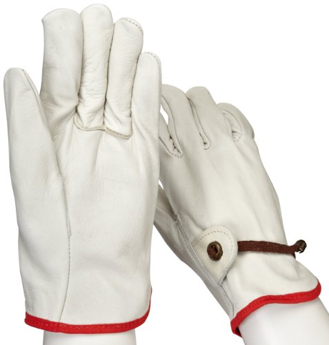 Кожени ръкавици West Chester 990T – [Опаковка от 12 броя] Малки работни ръкавици с директен палеца, деколте Хана, Регулируем