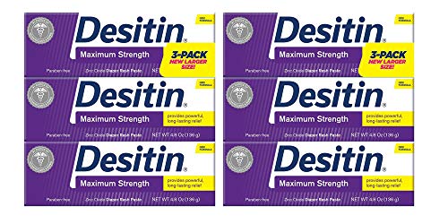 Оригиналната паста от машините Desitin Baby Максимална издръжливост 4,8 унции (6 опаковки)