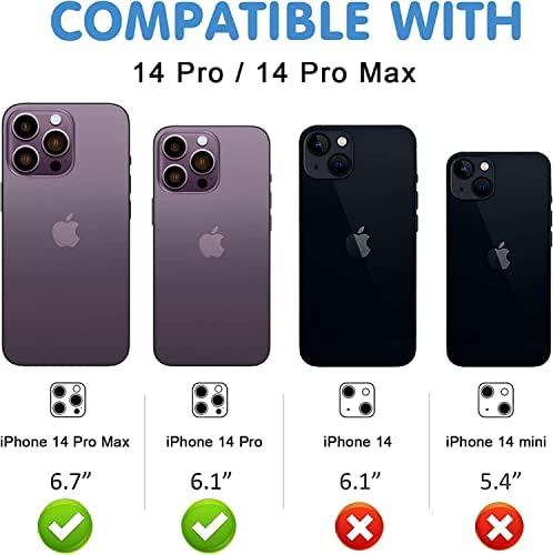 [3 + 3] Meikobuly за защита на обектива на камерата на iPhone 14 Pro / iPhone 14 Pro Max Защита на обектива на камерата,