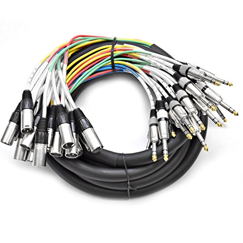 Сеизмичен аудиомагнитофон - SAXT-16x10M - 16-канален конектор 10' XLR кабел 1/4 TRS Snake