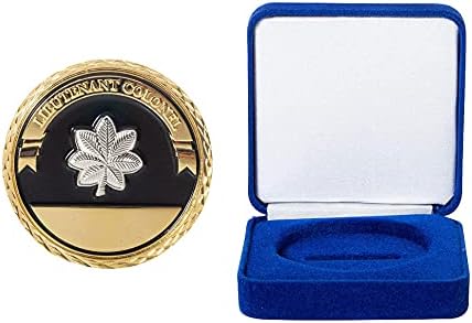 Монета на Повикване за титла от армията на Съединените Щати Полеви Офицер и Синьо Кадифе Кутия за показване