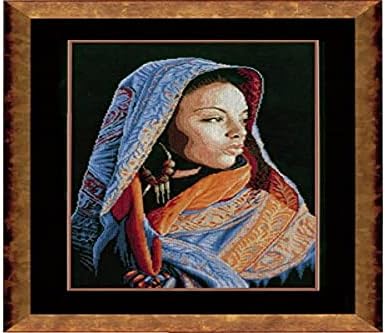 Комплект за бродиране счетным кръст Lanarte: Африканска Дама (Aida, B), NA, 32 x 48 см