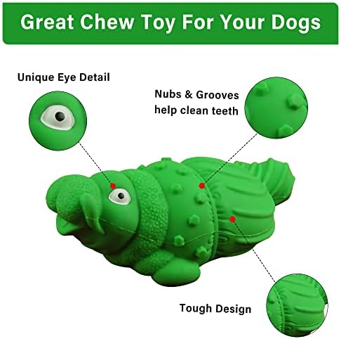 XRVUYCLH Писклив Куче детски играчки за Дъвчене за агресивни жевателей, най-траен Нетоксичен естествен каучук, Издръжливи Играчки