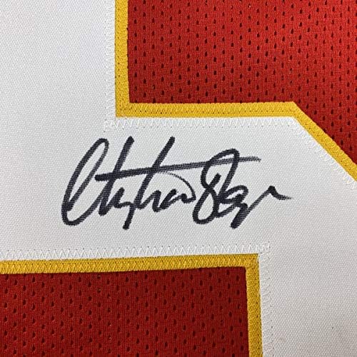 С автограф / с подписа на Кристиан Окойе, червена Футболна фланелка на Канзас Сити, JSA COA