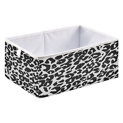 Кутия за съхранение на кубчета с леопардовым принтом, Сгъваеми Кубчета за съхранение, Водоустойчив кош за играчки,