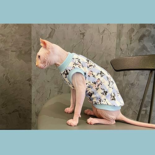 Облекло за безволосых котки, Пролетно-Лятна жилетка от чист памук с ретро-модел за сфинксове, корниш рексов, девин