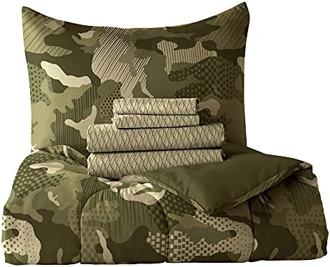 Комплект Одеяла Dream Factory Boys Army Green Desert Camo в Камуфляжном стил, Мулти, с две отделни легла