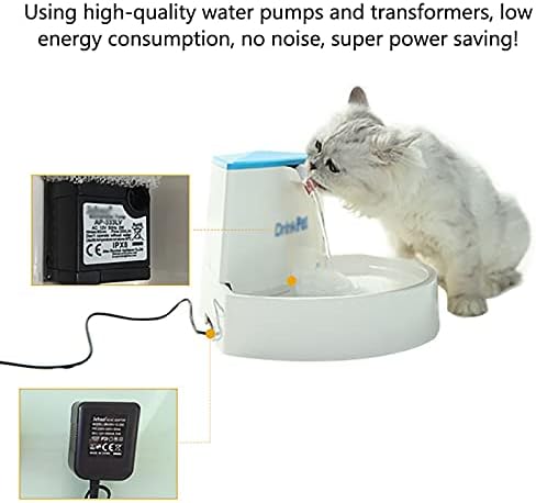 Чешма за питейна вода за домашни Котки, Автоматичен Циркулационна чешма за Питейна вода За Котки с Двоен Плат, Пияч за