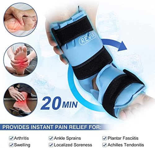Обвиване на тялото с лед за глезените REVIX при травми многократна употреба Гелевый студен компрес за краката