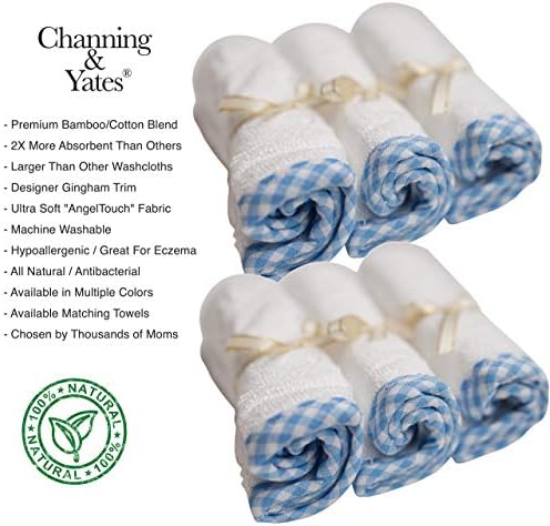 Бебешка кърпа Channing & Yates Premium с качулка + (6 бр.) Подаръчен комплект за миене на съдове - Детски Чаршафи от Органичен