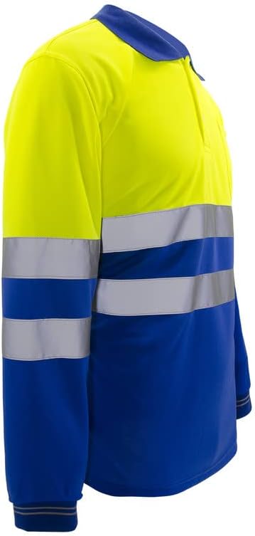 Защитна тениска с дълги ръкави, Светлоотразителни Ленти, Жълта Трикотажная риза Hi-vis, Светли Строителна работно облекло