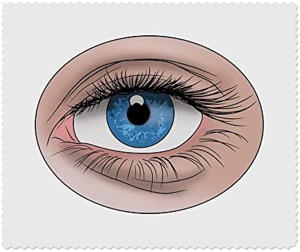 Azeeda 2 x Лещи от микрофибър Open Blue Eye /Кърпички за почистване на очила (LC00019505)