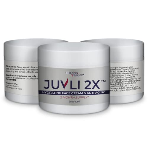 Хидратиращ крем за лице Juvli 2x против стареене - Доставка на 2 месеца - Подобрена формула с колаген - Задържа влага