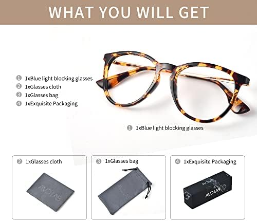 Очила AVDLAB, блокиране на синята светлина, за жени и мъже, защитни лещи за игрални очила с защита от Blu-Ray, правят напрежение