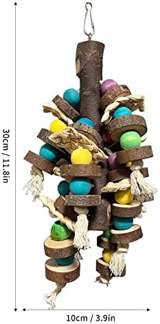 WQY GroceryShop Играчки за птици, 6 Опаковки Играчки за Папагали с Цветни дървени Блокове за по-Големи Птици, африкански Сиви