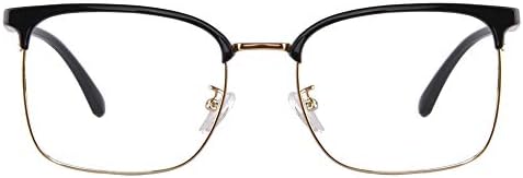 Очила за четене MEDOLONG TR90 с анти-синя светлина в рамка с антибликовыми лещи-LH6632(C2, анти-син, 175)
