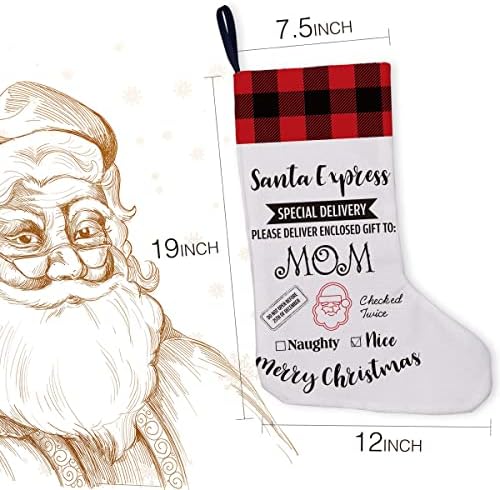 GOLSOO Най-добрите Коледни Чорапи за Мама, Чул, Специална Доставка, Коледен Отглеждане в Клетка от Бъфало, Висящи Бижута,