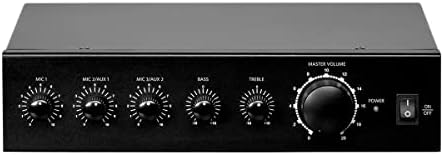 Monoprice Търговска аудио 60 W 2-канален усилвател / 3-канален миксер - 100/70 В смесване конзоли усилвател