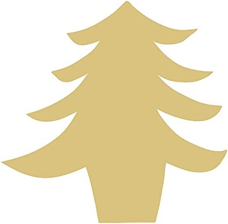 Силует във формата на Дърво Незаконченная Дървена Коледно Дърво Празнична Врата Закачалка Форма MDF Платно Стил