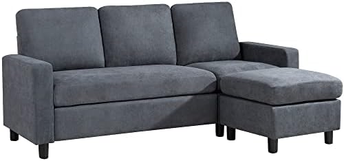 Секционни диван-канапе, L-Образни Комплект дивани за хол комплект мебели от 3 теми Малък разтегателен, Модулна Секционни