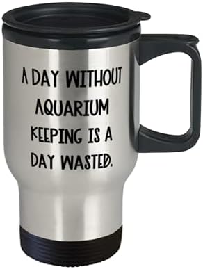 Необичайна пътна чаша за съхранение на аквариума, ден без резервоар - долар губи ден, подарък за приятели, необичаен