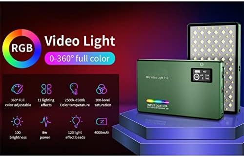 MXIAOXIA 360 Пълноцветен Мини RGB видеосвет 2450 mah Акумулаторна Джобна лампа с регулируема яркост 2500-9000K Мини лампа (Цвят: