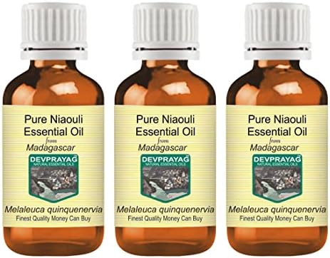Чисто етерично масло от Ниаули Devprayag (Melaleuca quinquenervia) Парна дестилация (опаковка от три броя), 100