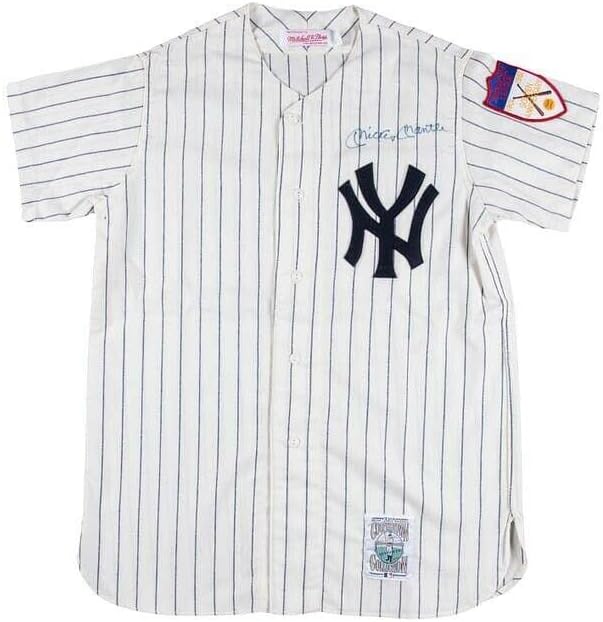 Мики Мэнтл Подписа Детска модел на Начинаещ Ню Йорк Янкис 1951 година Джърси JSA COA - Тениски MLB с автограф