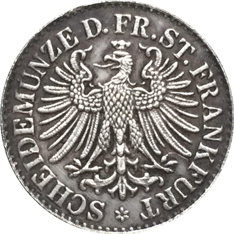 Немски Монети 1866 Г., Медна, със сребърно покритие, Старинни Монети, Монета Събиране на ръчно изработени, подлежащи на выдуванию