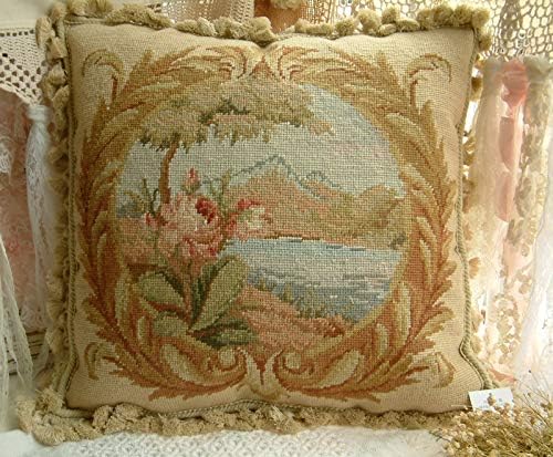 GoldenAppleArt 20 Антични Дизайнерски Възглавница С Рози и цветя, На брега На река Ръчно изработени
