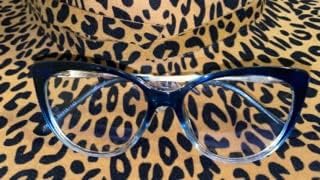 Елитни Тенденция Очила Cat Eye, Блокиране На Синя Светлина, В Синя Рамка, 143