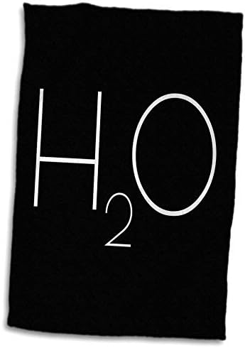 3. Създаване на елегантна химическата формула на водата H2O. Бял текст на черен площ - Кърпи (twl-287170-3)