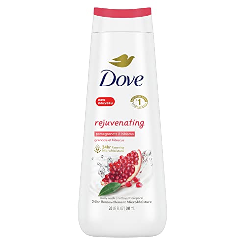 Подмладяващ средство за тяло на Dove с нар и гибискусом за подмладена, здрава кожа Нежно Почистващо средство за кожата с