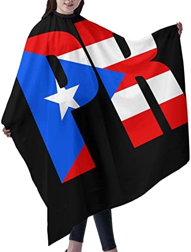 Пуерторикански Флаг, Престилка За Прически, Салонная Наметало За Подстригване 55x66 Инча, Водоустойчив Регулируема