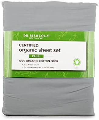 Кърпи от памук Dr. Mercola, Сив на цвят, Размер Queen (94 x 104), Без ГМО, са сертифицирани от DESI