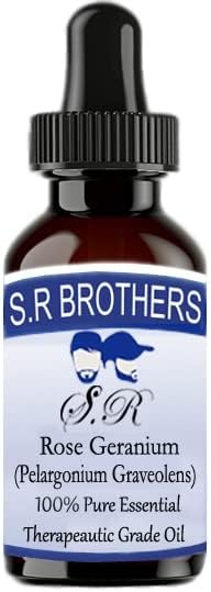 S. R Brothers Розово мушкато (Pelargonium Graveolens) Чисто и Натурално Етерично масло Терапевтичен клас