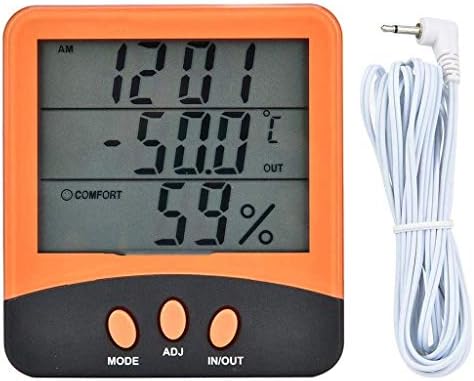 XJJZS Стаен Термометър - Дигитален Термометър Електронен Термометър и Влагомер, Термометър