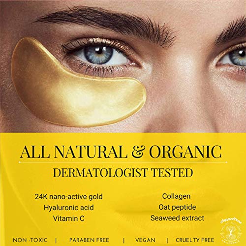 Комплект за ежедневна грижа Doppeltree: Крем за очи с кофеин + Серум с витамин С + Златна маска за очи