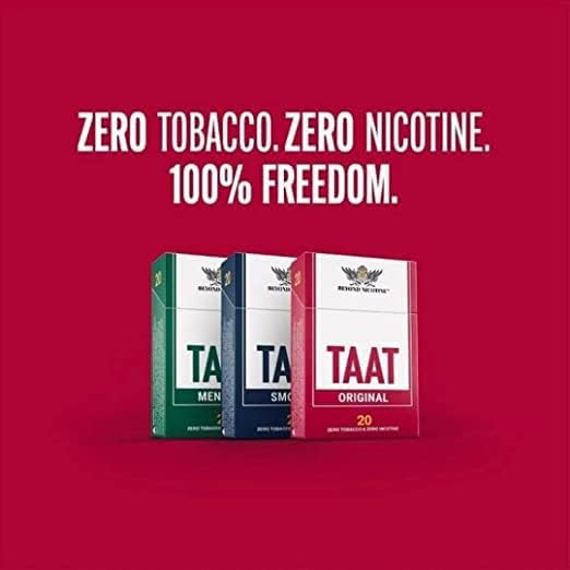 Билкови цигари TAAT TWOS - Традиционен заместител на цигари, не причинява пристрастяване, без тютюн и никотин, Алтернативна