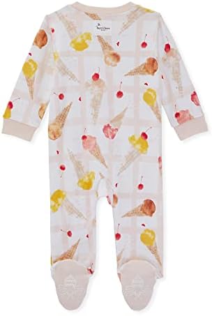 Бърт Bees /пижами за сън и игра за малки момчета, едно парче гащеризон от органичен памук, Пижами с цип Отпред