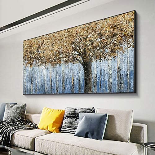 Ръчно Рисувани с маслени Бои Върху Платно, Съвременната Абстрактна Живопис с маслени Бои с дървета Големи Размери,